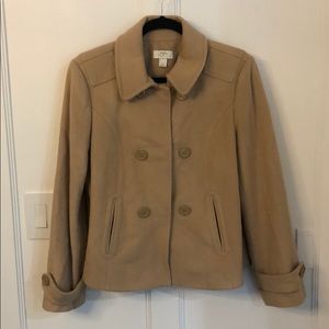 Ann Taylor LOFT Tan Pea Coat